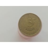 5 франков 1986 год Бельгия лот 44