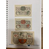 Нотгельд 10-25-50 пфеннигов. Германия. Веймарская республика Лорх-0201