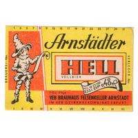 Этикетка пива Arnstadter Hell Германия П754