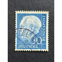 Германия 1954. Профессор, доктор Теодор Хойс (1884-1963), 1-й президент Германии