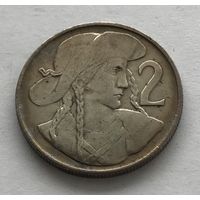 Чехословакия 2 кроны 1947 - нечастая!