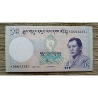 Werty71 Бутан 10 нгултрум 2019 UNC банкнота