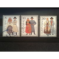 Латвия, 1993. Национальные костюмы