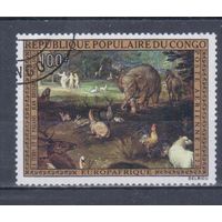 [458] Конго 1973. Культура.Искусство.Живопись.Брейгель. Гашеная марка.