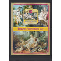 Габон 2023 Искусство Живопись Картины Французский живописец Франсуа Буше Фил.гашение