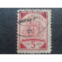 Латвия, 1918. Стандарт. Символика. Тип III. Mi-4,0 евро гаш.
