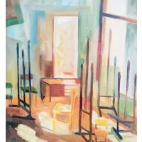 Картина маслом на холсте "В мастерской художника"