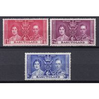 16.BrKS. Великобритания. Колонии.  Басутоленд. Коронация Георга VI и Елизаветы. 1937 г. Полная серия. Mi.##15-17.