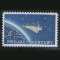 США. М. 822. 1962. Проект "Меркурий". Гленн. ЧиСт.