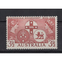 Австралия /Australia 1956** 100 лет правления в Новом Южном Уэльсе, Виктории и Тасмании. Королева Виктория и Елизавета II  Mi#262