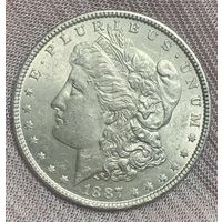 Монета США 1 доллар 1887 год. Доллар Моргана.