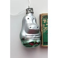 Ёлочная игрушка. Бегемотик. Н-63.