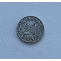 ГЕРМАНИЯ  20 пфенниг 1888 г.