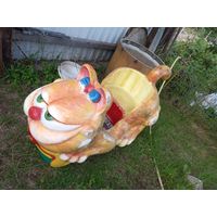 Антуражная Кабинка с детского аттракциона карусели Котик из стеклопластика СССР? Торг уместен подойдет как декорация на даче