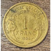 Монета 1 франк 1934 год. Франция. С рубля без МЦ.