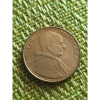 Ватикан 20 лир 1968 г