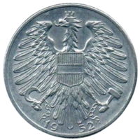 Территория Военной Администрации в Австрии (Австрия). 5 шиллингов 1952.