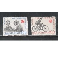 Сан-Марино-1983 (Мих.1280-1281) , ** , Велосипед, ЕВРОПА(полная серия)