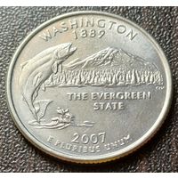США, 2007    D   Квотер штата Вашингтон    ( 1-5-7 )