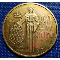 Монако 20 сантимов 1962 г.