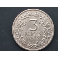 3 рейхсмарки 1925. Тысячелетие Рейланда. А.