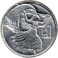 Сан-Марино 1 лира, 1973 UNC