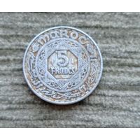 Werty71 Марокко французское 5 франков 1951