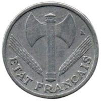 ФРАНЦУЗСКОЕ ГОСУДАРСТВО. 1 ФРАНК 1943