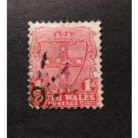 Великобритания\311с\  Новый Южный Уэльс.1897 зубц.12Х11.5 тип2 герб.  Scott 98F