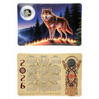 Календарик с жетоном Славянский Годослов Притаившийся Лют СПМД