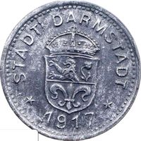 РАСПРОДАЖА!!! - ГЕРМАНИЯ ДАРМШТАДТ 10 пфенигов 1917 год