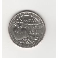 Квотер (25 центов) США "Выдающиеся женщины. Нина Отеро-Уоррен." 2022 D Лот 8045
