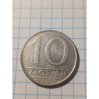 10 злотых Польша 1988 год
