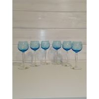 Бокалы, фужеры хрустальные. Богемия.