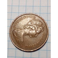 2 пенса Великобритания 1975 год.