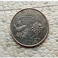 1/4 доллара 2000 года США. Квотер штата Южная Каролина..