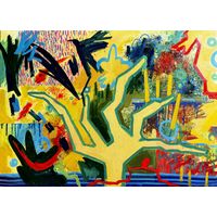 Картина масло на холсте, современная абстракция для интерьера