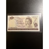 Новая Зеландия 1968-1975 1 доллар Wilks P163b 7B