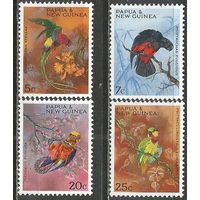 Папуа Новая-Гвинея. Рождество. Попугаи. 1967г. Mi#123-26. Серия.