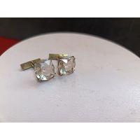 С рубля без мц. запонки крупные. 12 7ЛЮ лЗвезда875пр. вставки по 1.3х1.3см.