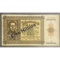 Банкнота 1 миллион марок 1923 год. Рендсбург. Веймарская республика.