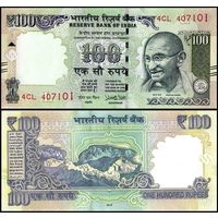 Индия 100 рупий образца 2018 года UNC p105an серия 4Cl литера L
