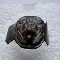 Шикарный старинный перстень с головой льва