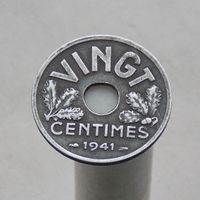 Франция 20 сантимов 1941 Режим Виши