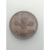 Финляндия 5 пенни 1929 года .