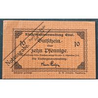 1919 год Германия 10 пфеннигов