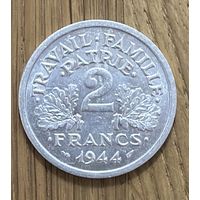 Монета Франции 2 Франка 1944 г.