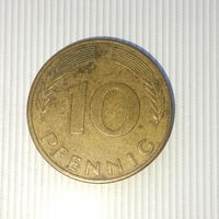 10 пфеннигов 1976 года(F) Федеративная республика. Родная патина!
