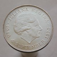 Нидерланды 10 гульденов 1973 25 лет правлению Королевы Юлианы В