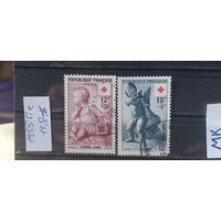 РАСПРОДАЖА ФРАНЦИЯ 1955г. Полная серия. Гаш.